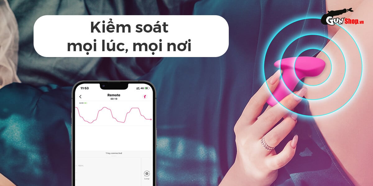 Máy massage điểm G Lovense Ambi điều khiển qua app rung đa cấp