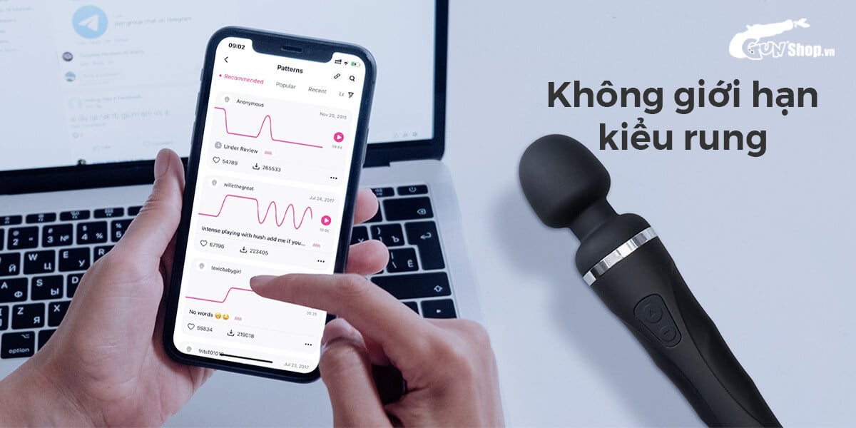 Chày rung Lovense Domi 2 không dây điều khiển app smartphone