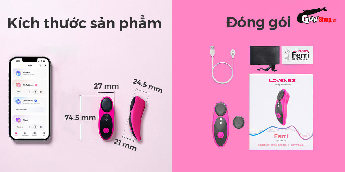 Máy massage Lovense Ferri rung mạnh điều khiển app điểm G