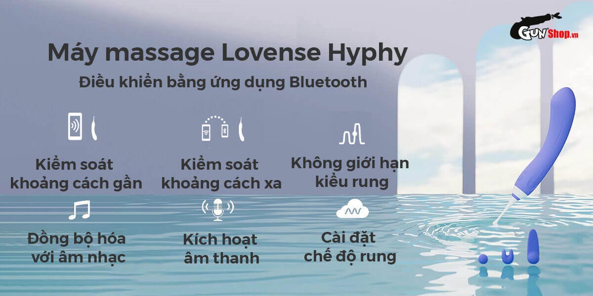 Máy massage 2 đầu Lovense Hyphy kích thích điểm G, điều khiển app