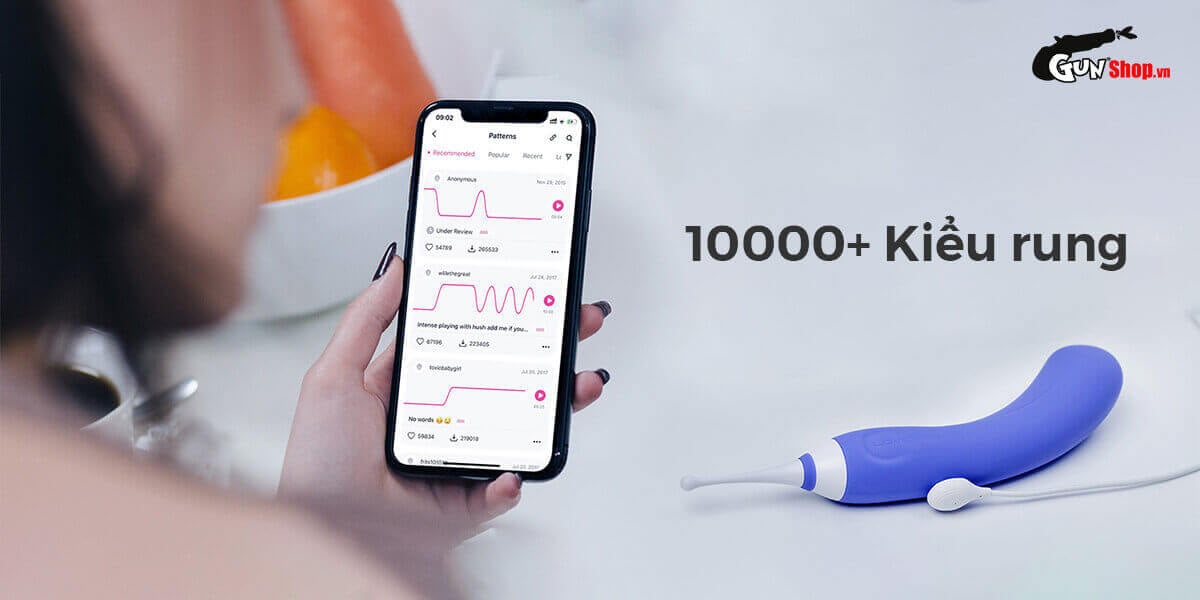 Máy massage 2 đầu Lovense Hyphy kích thích điểm G, điều khiển app