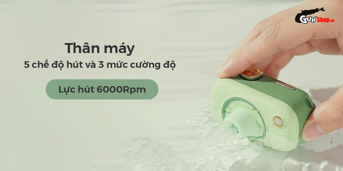 Máy bú hút Svakom Alberta hình máy ảnh 3 đầu phụ kích thích