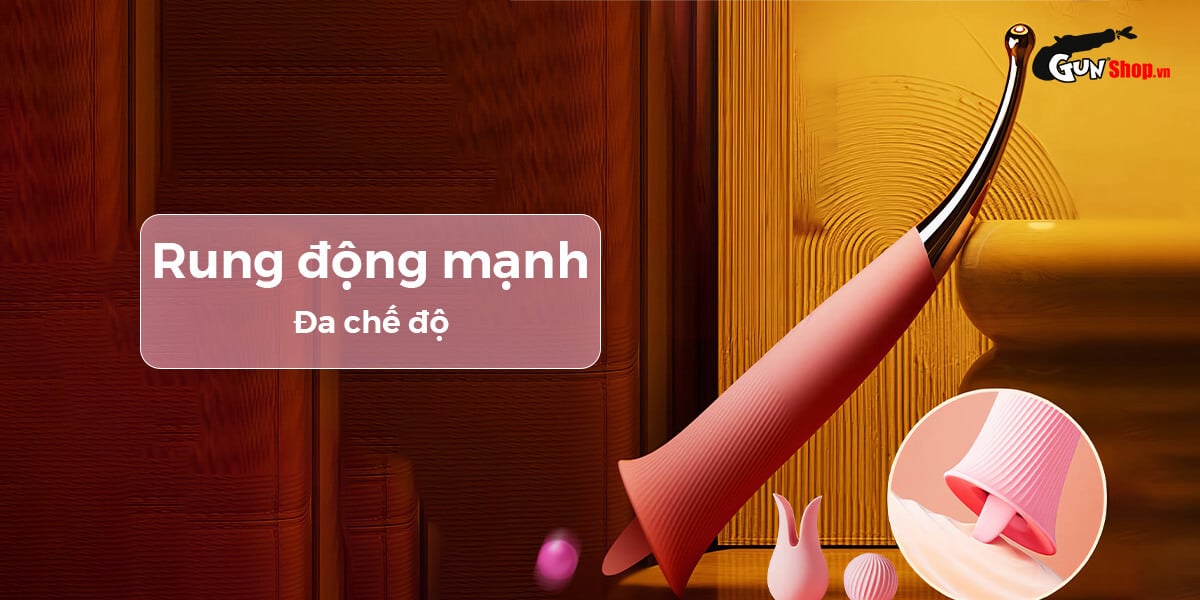 Máy massage Svakom Beverly 2 đầu liếm rung kích thích điểm G