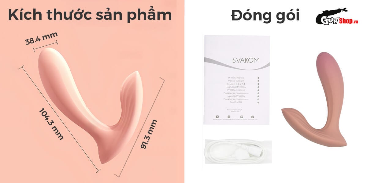 Máy massage Svakom Erica rung kép kích thích đa điểm cô bé
