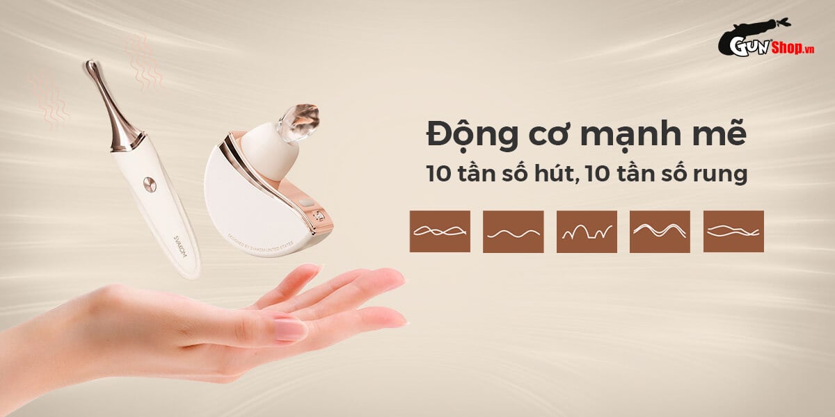 Máy massage Svakom Meet Fleur rung bú mút tỏa nhiệt kích thích phụ nữ tối ưu