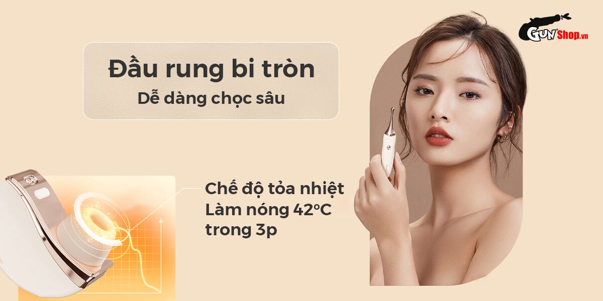 Máy massage Svakom Meet Fleur rung bú mút tỏa nhiệt kích thích phụ nữ tối ưu