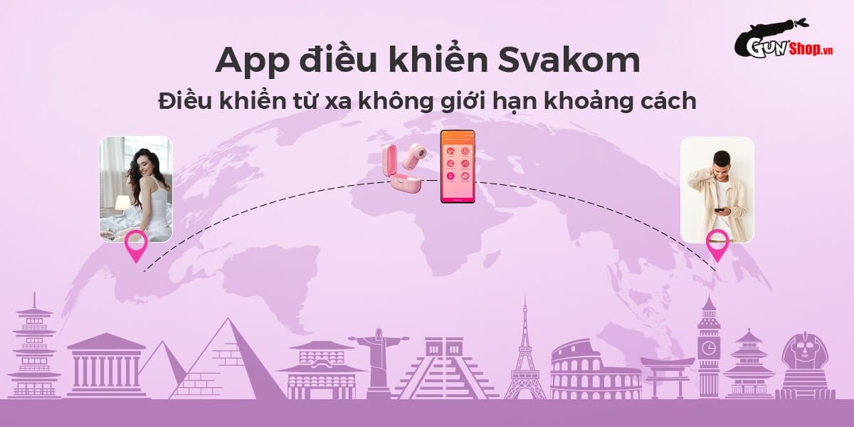 Máy massage Svakom Mimiki hình tai nghe hút điều khiển app