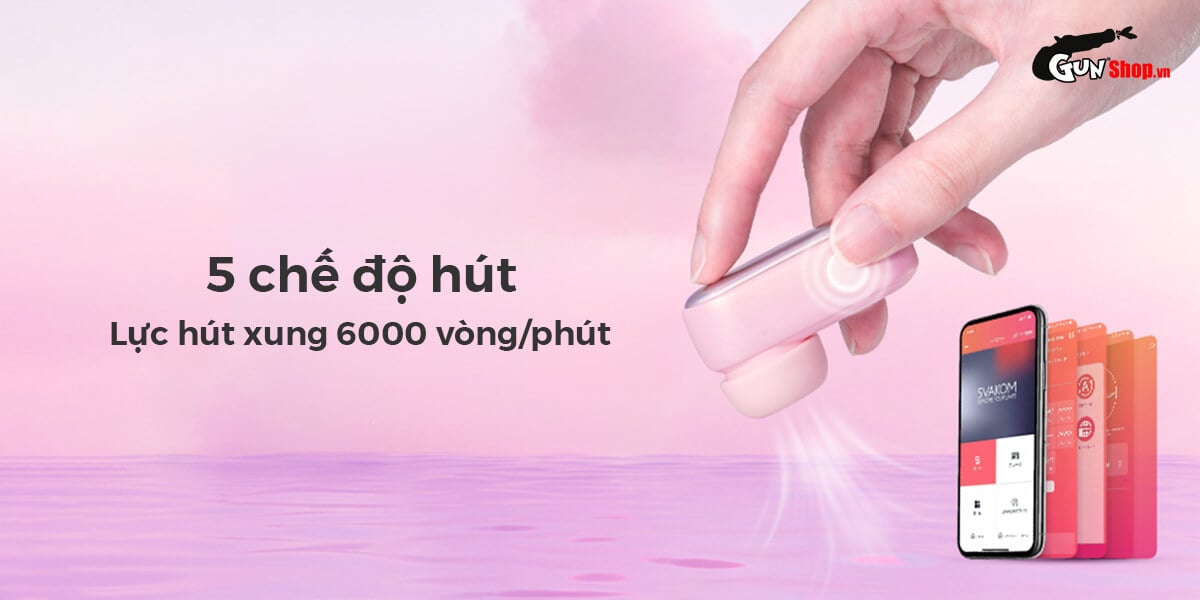 Máy massage Svakom Mimiki hình tai nghe hút điều khiển app