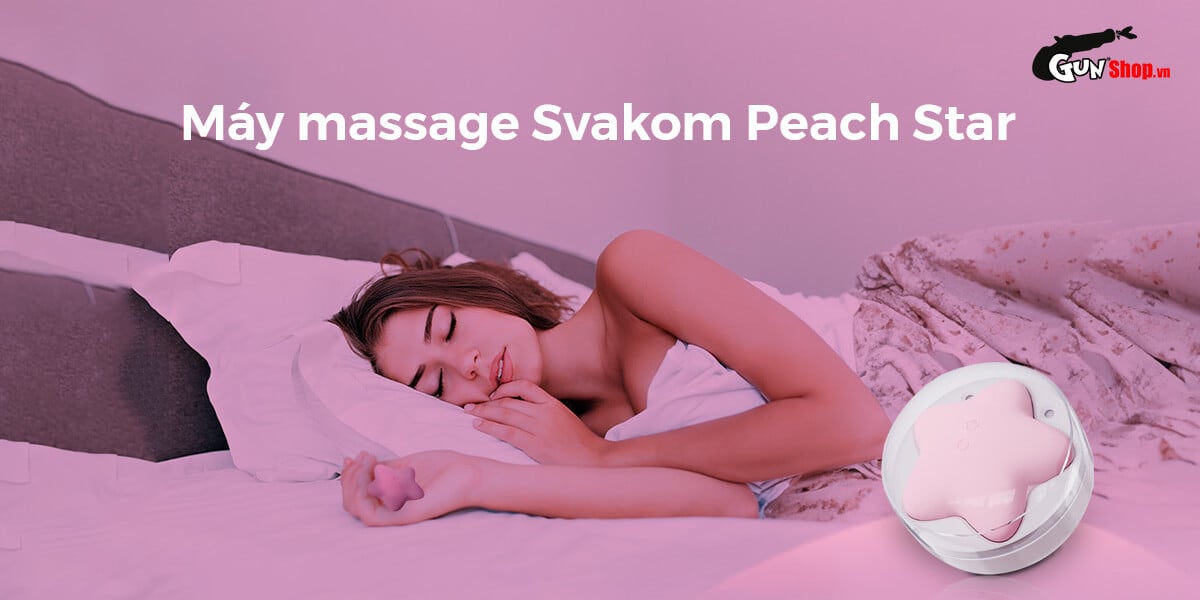 Máy Rung Bút Hút Svakom Peach Star Massage Kích Thích Đa Chế Độ