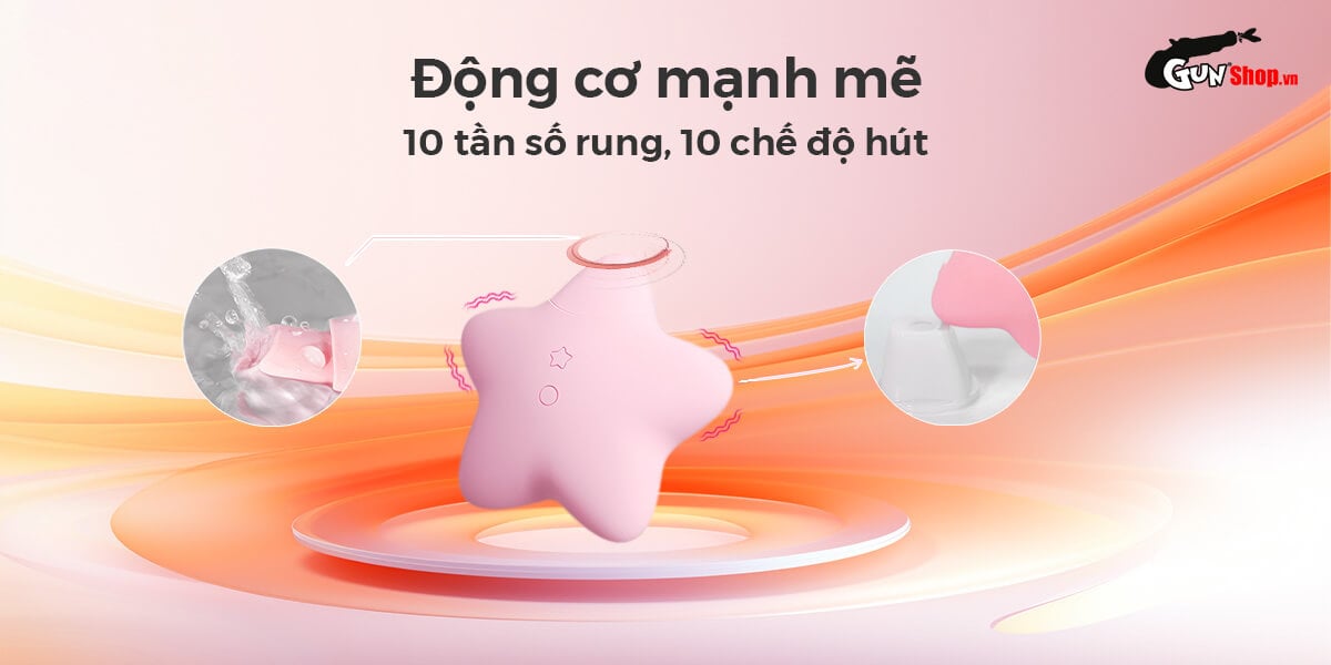 Máy Rung Bút Hút Svakom Peach Star Massage Kích Thích Đa Chế Độ