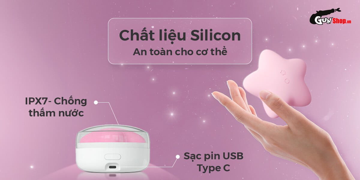Máy Rung Bút Hút Svakom Peach Star Massage Kích Thích Đa Chế Độ
