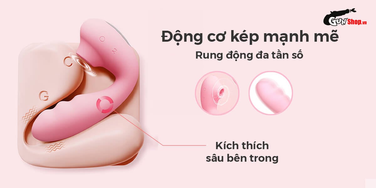 Máy massage Svakom Zemalia Tana 2 đầu rung bú hút nhiệt