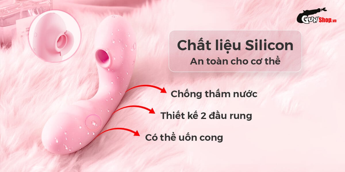 Máy massage Svakom Zemalia Tana 2 đầu rung bú hút nhiệt