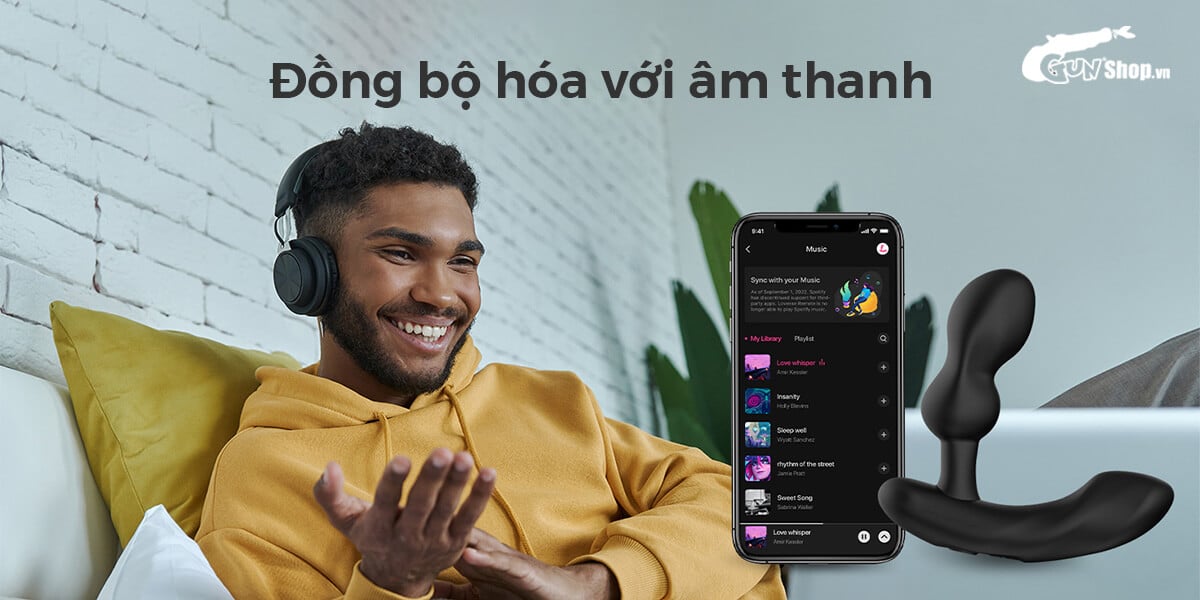 Máy massage tuyến tiền liệt Lovense Edge 2 điều khiển app thiết kế chữ L