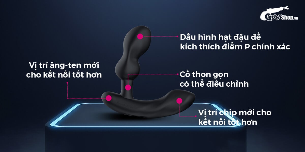 Máy massage tuyến tiền liệt Lovense Edge 2 điều khiển app thiết kế chữ L