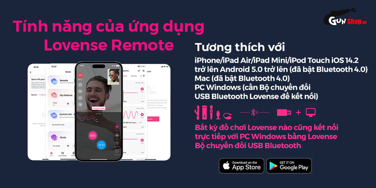 Máy massage tuyến tiền liệt Lovense Edge 2 điều khiển app thiết kế chữ L