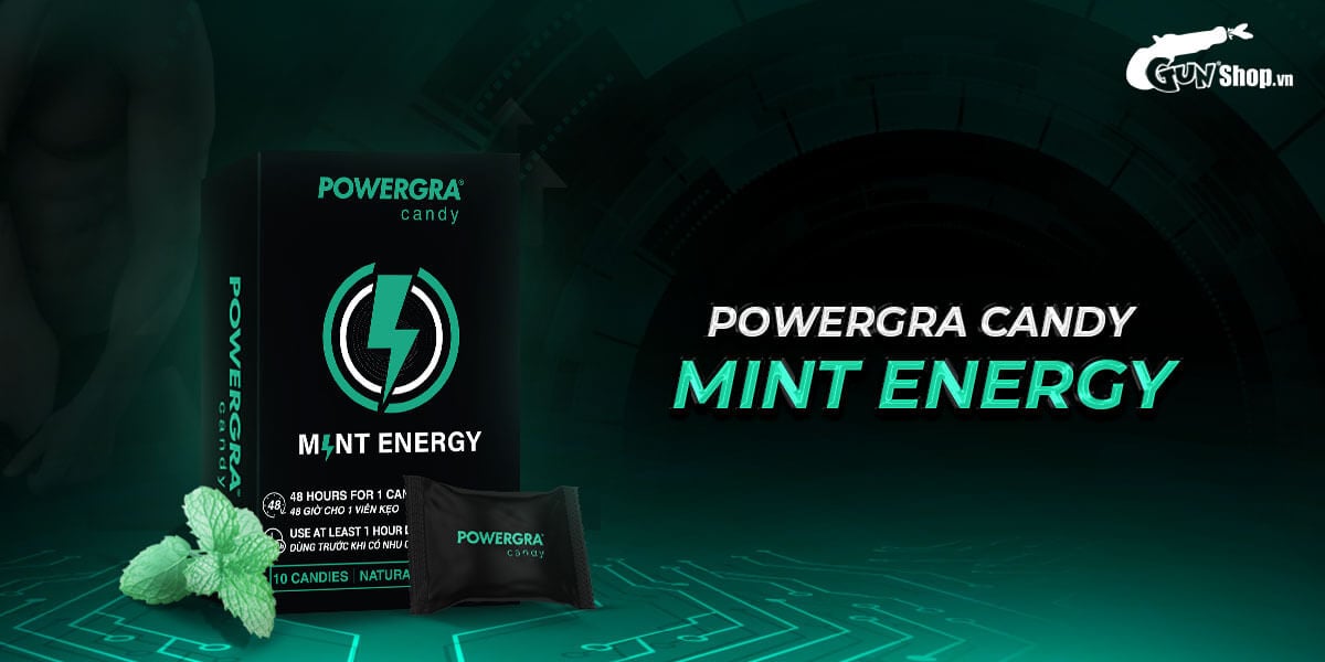 Kẹo bạc hà Powergra Mint Energy chính hãng