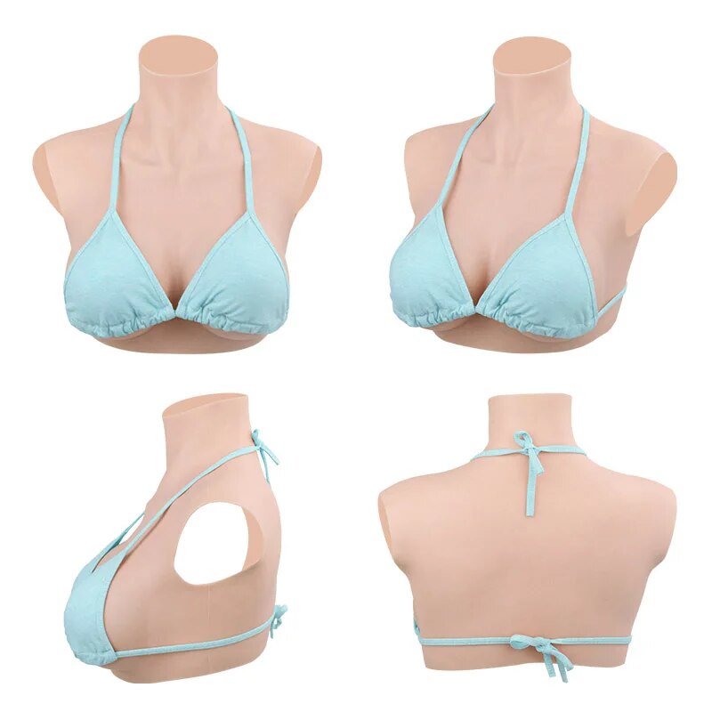 Ngực giả silicone cổ cao KUMIHO cho cosplay đồng tính nam