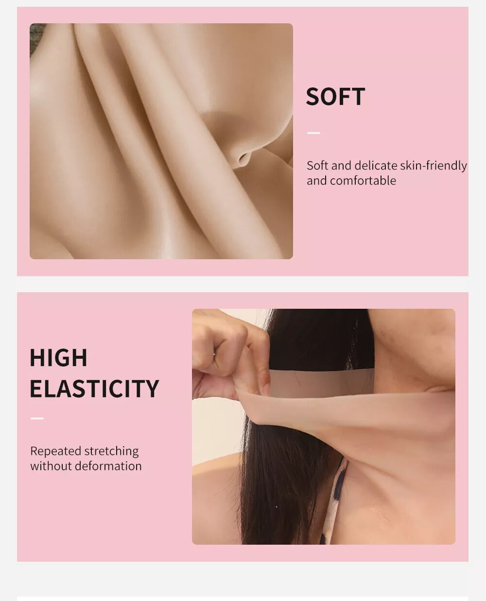 Ngực giả silicone đồ chơi cosplay Drag Queen cho nam nữ thời trang