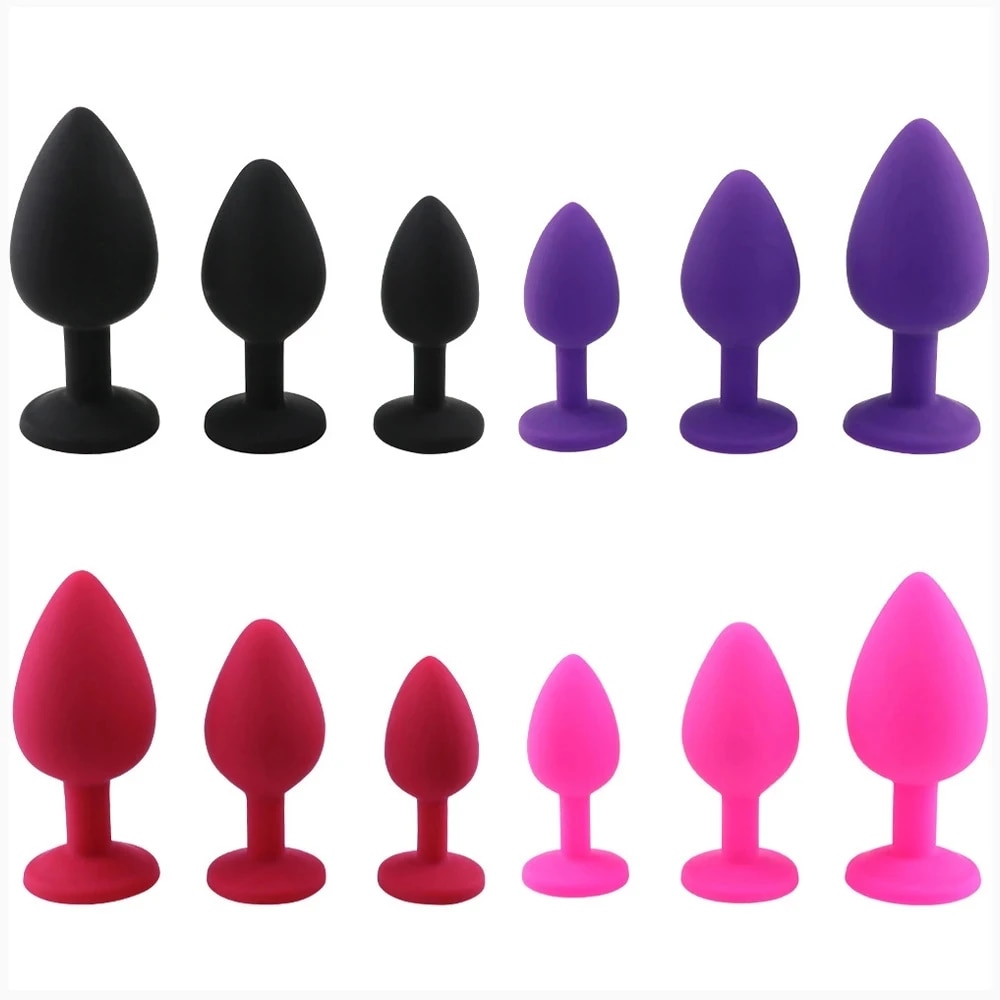Phích cắm hậu môn silicone 3 kích thước không rung an toàn