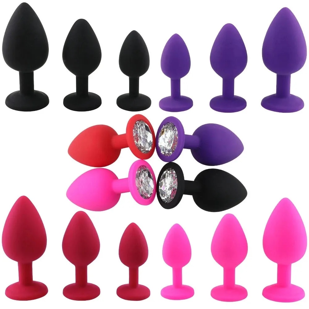 Phích cắm hậu môn silicone 3 kích thước không rung an toàn