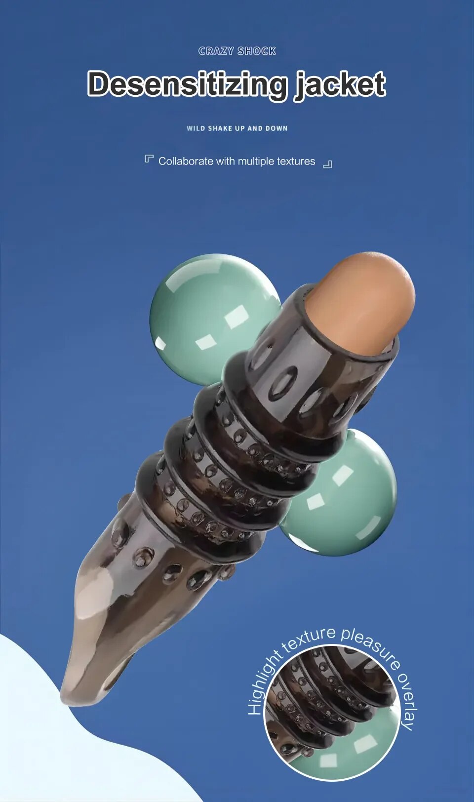 Ống Kéo Dài Dương Vật, Vòng Đeo Dương Vật Trễ Xuất Tinh, Sản Phẩm Tình Dục Nam, Đồ Chơi Người Lớn 18+