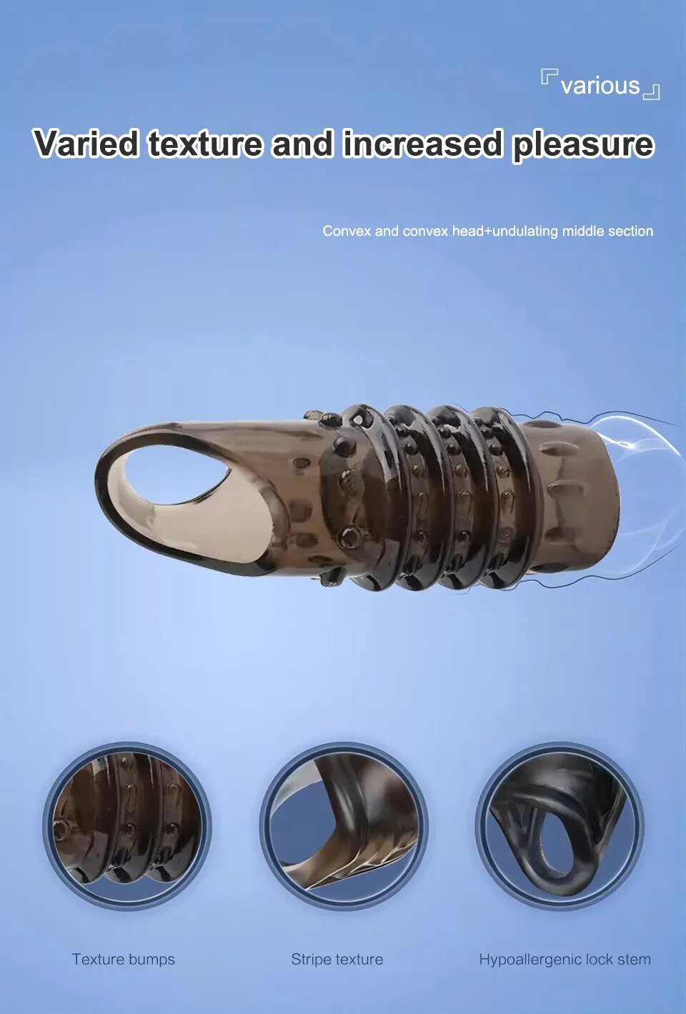 Ống Kéo Dài Dương Vật, Vòng Đeo Dương Vật Trễ Xuất Tinh, Sản Phẩm Tình Dục Nam, Đồ Chơi Người Lớn 18+