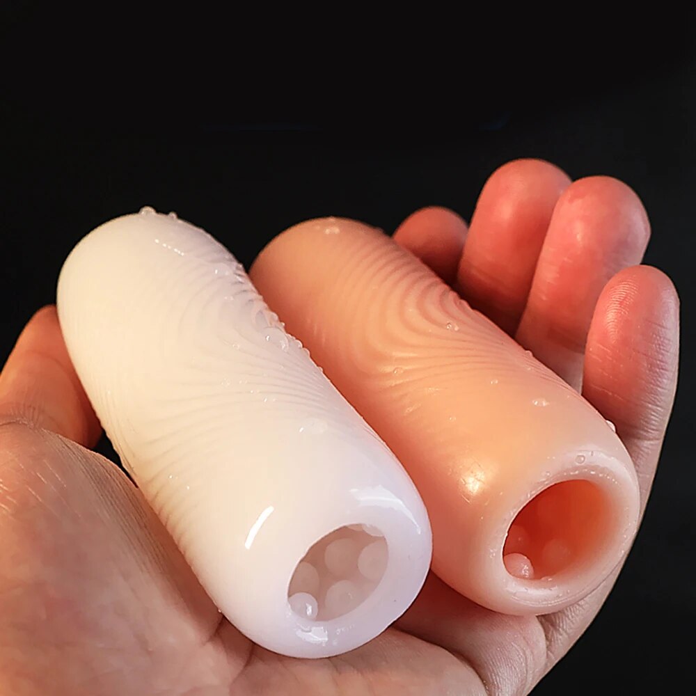 Ống silicon thủ dâm cầm tay kéo dài quan hệ mềm mại an toàn