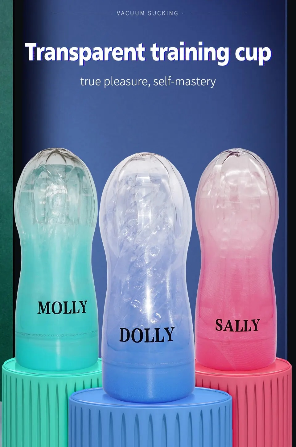 Cốc thủ dâm trong suốt Dolly silicon siêu mềm êm ái