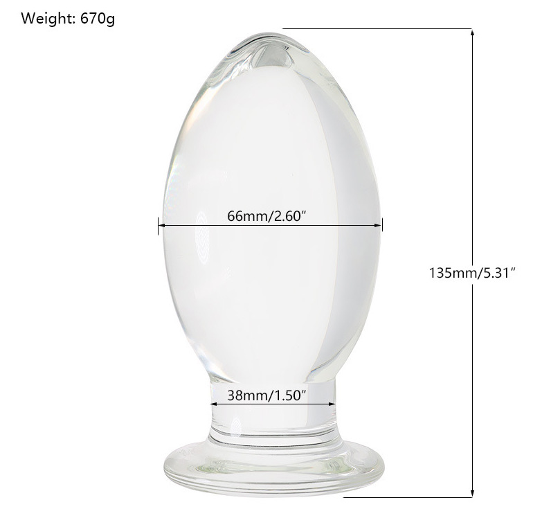 Phích cắm hậu môn bằng thủy tinh siêu to hình giọt nước