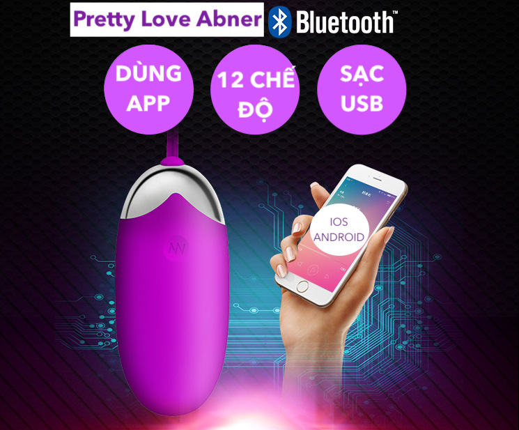 Trứng Rung Pretty Love Abner Không Dây Kết Nối Smartphone