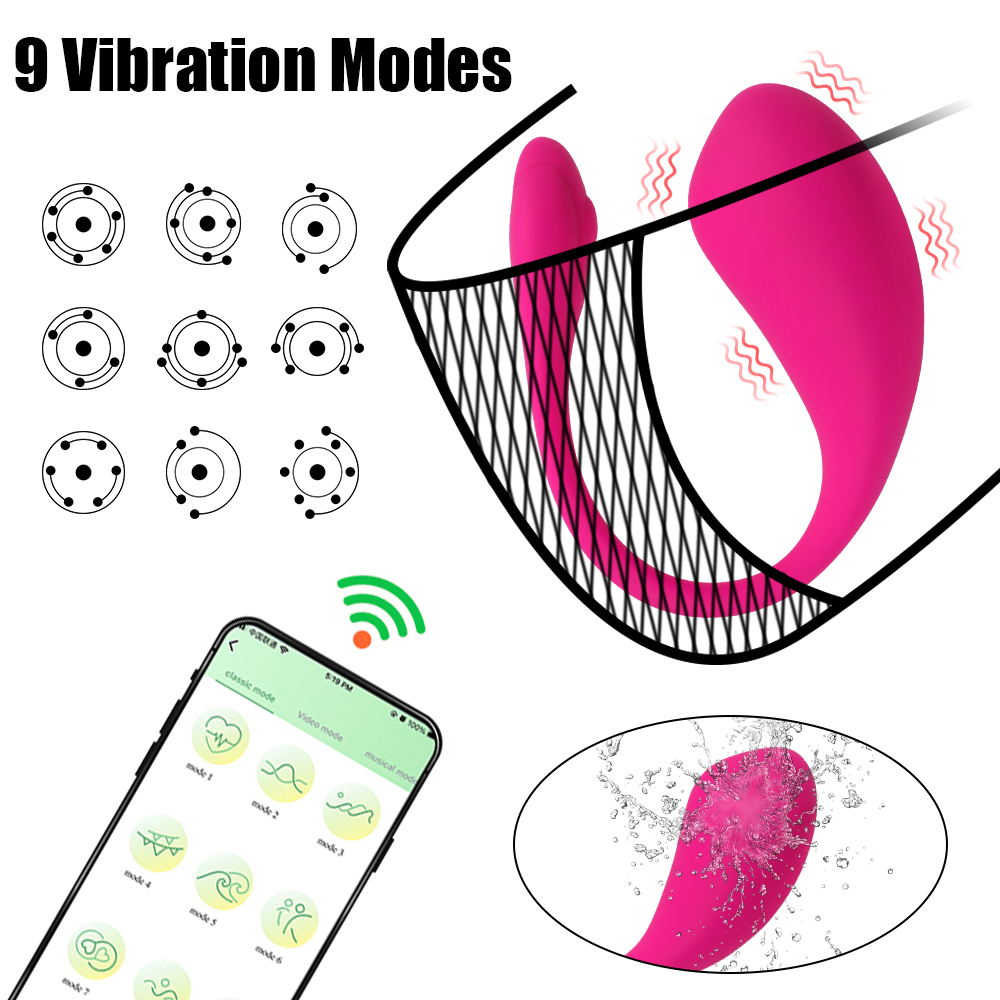 Quần Lót Rung 9 Chế Độ Kích Thích G-Spot Và Clitoris Có Điều Khiển APP Không Dây