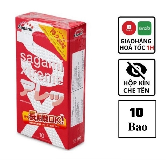 bao cao su sagemi xtreme đỏ bcs gân gai