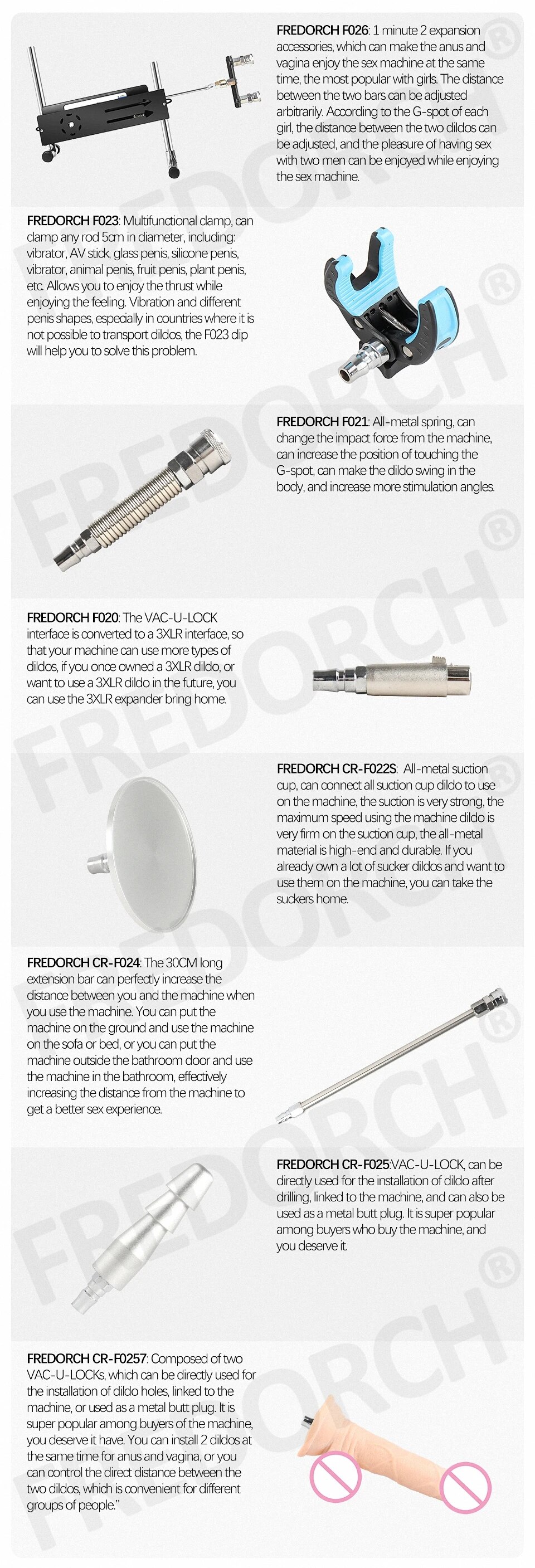 Máy làm tình tự động Sex Machine FREDORCH F21S 2 đầu điều khiển app