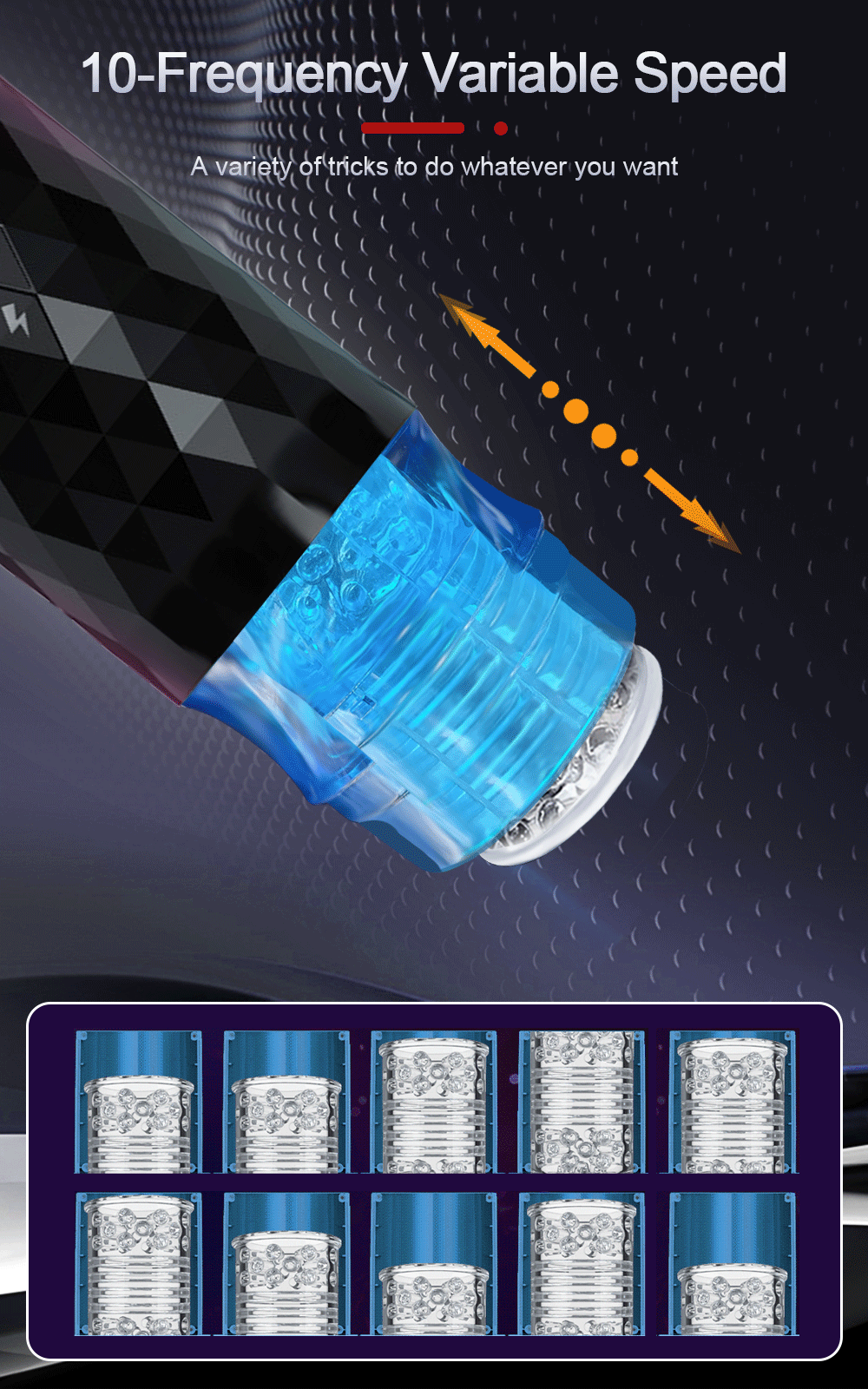 Âm đạo giả Masturbator Cup đa năng rung thụt xoay tròn tự động