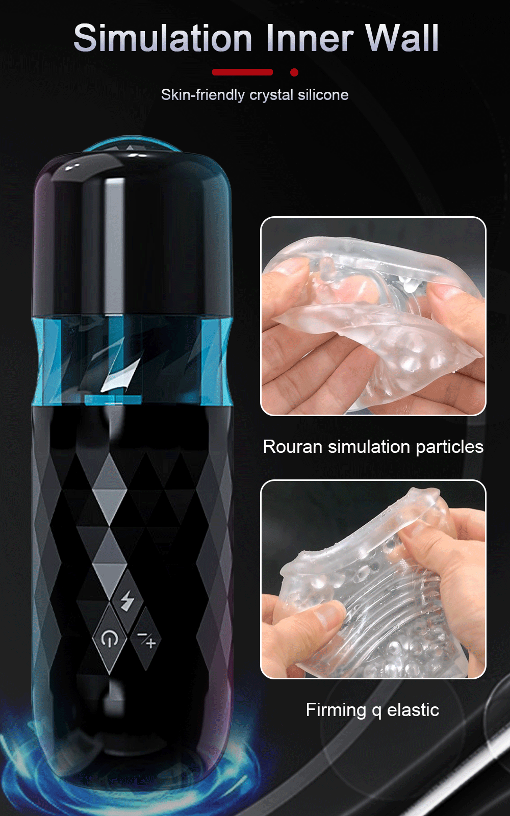 Âm đạo giả Masturbator Cup đa năng rung thụt xoay tròn tự động