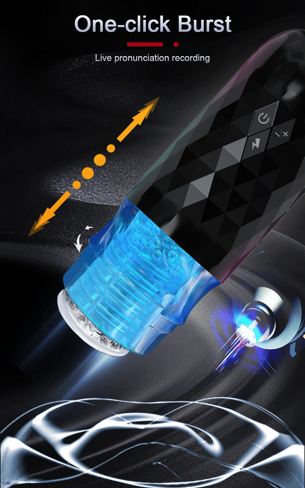 Âm đạo giả Masturbator Cup đa năng rung thụt xoay tròn tự động