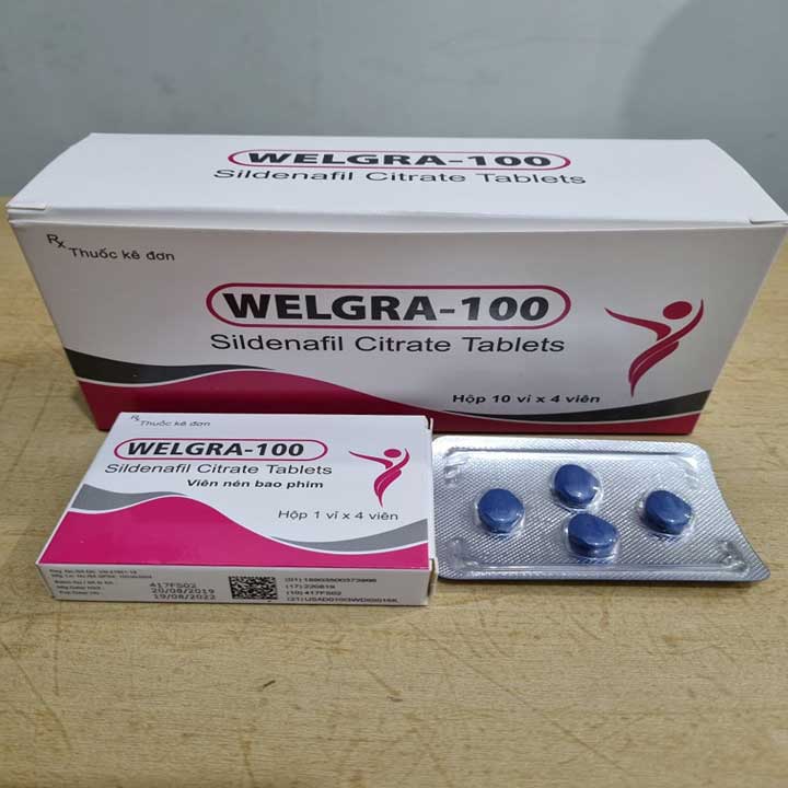 Viên uống cương dương Welgra 100mg Ấn Độ tăng sinh lý nam hiệu quả