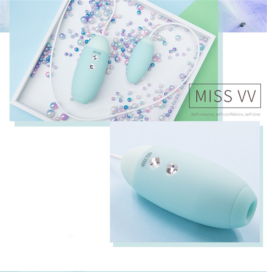 Trứng nhảy rung hút âm đạo Kis Toy Miss VV USA kích thích đa chế độ