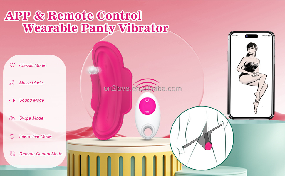 Trứng rung dán ngoài quần chip điều khiển app remote 11 chế độ rung