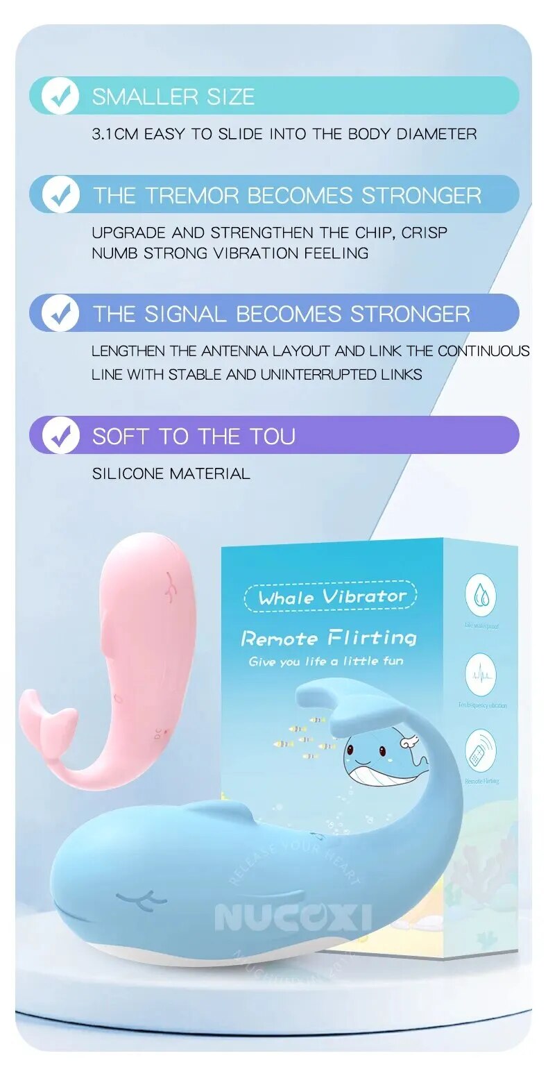 Trứng rung cá heo mini nhỏ gọn điều khiển từ xa tiện lợi dễ sử dụng