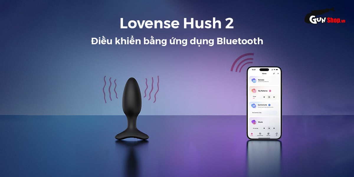 Trứng rung hậu môn Lovense Hush 2 điều khiển bluetooth cho gay