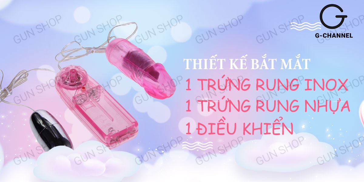 Trứng rung tình yêu inox 2 đầu Baile Give You A Scare