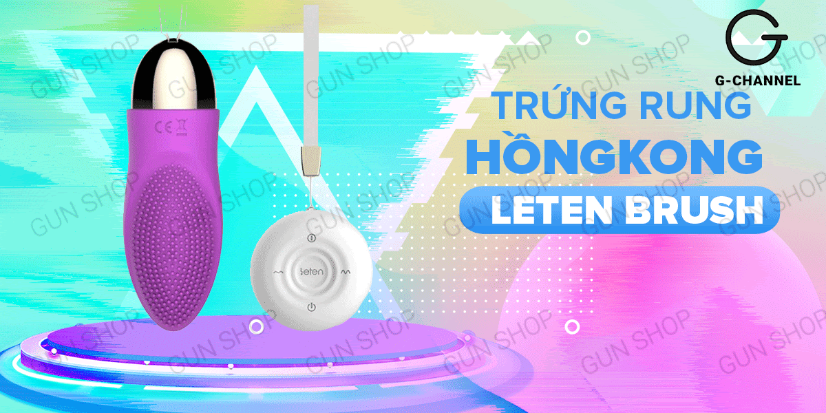 Trứng rung Leten Brush sạc không dây thiết kế thuôn dài