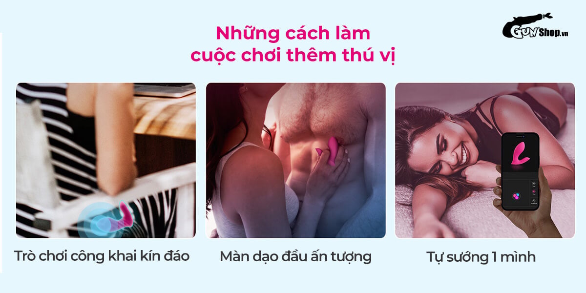Trứng rung Lovense Flexer 2 đầu điều khiển app điện thoại tiện dụng