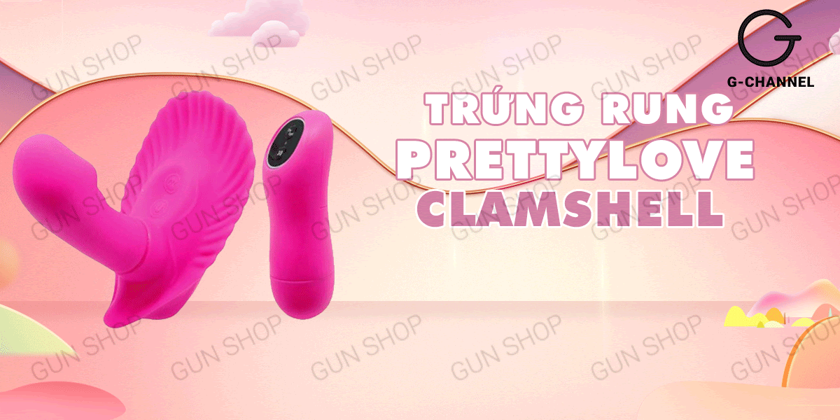 trứng rung điều khiển từ xa Prettylove Clamshell