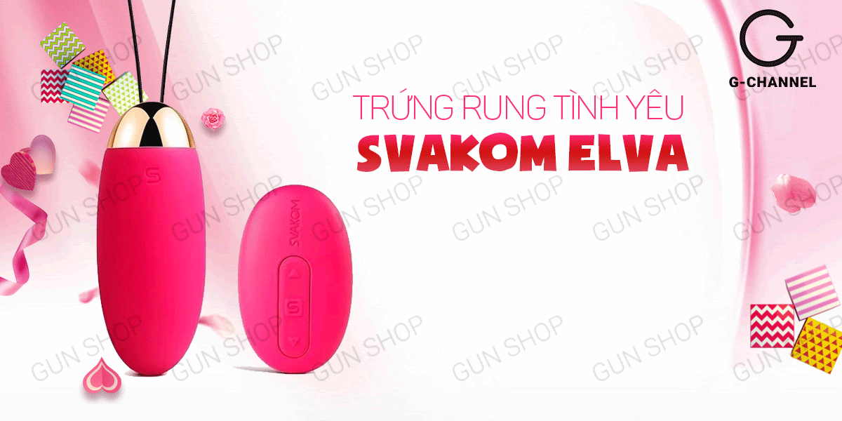 Trứng rung Svakom Elva điều khiển từ xa nhiều chế độ sạc điện tiện