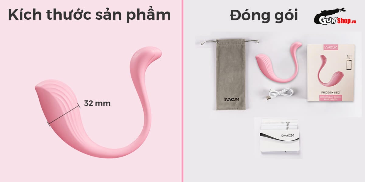 Trứng rung Svakom Phoenix Neo 11 tần số điều khiển qua app