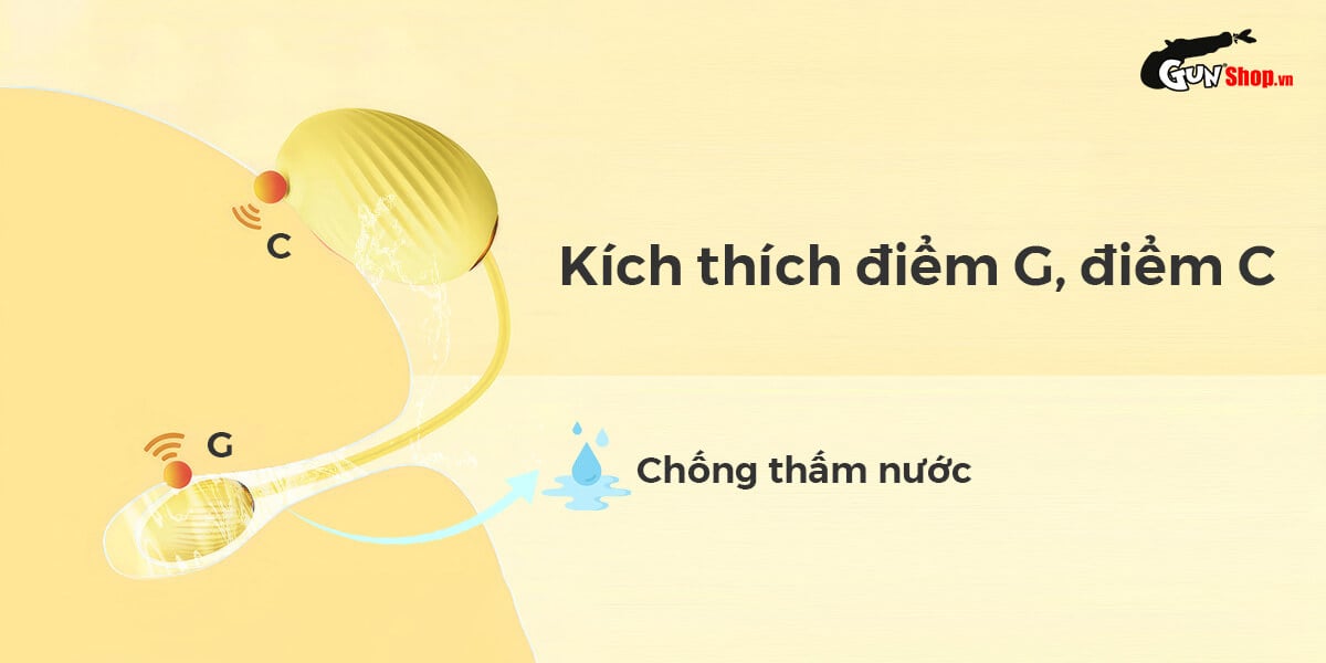 Trứng rung Svakom Zemalia Gigi 2 đầu bú hút rung điểm G kích thích