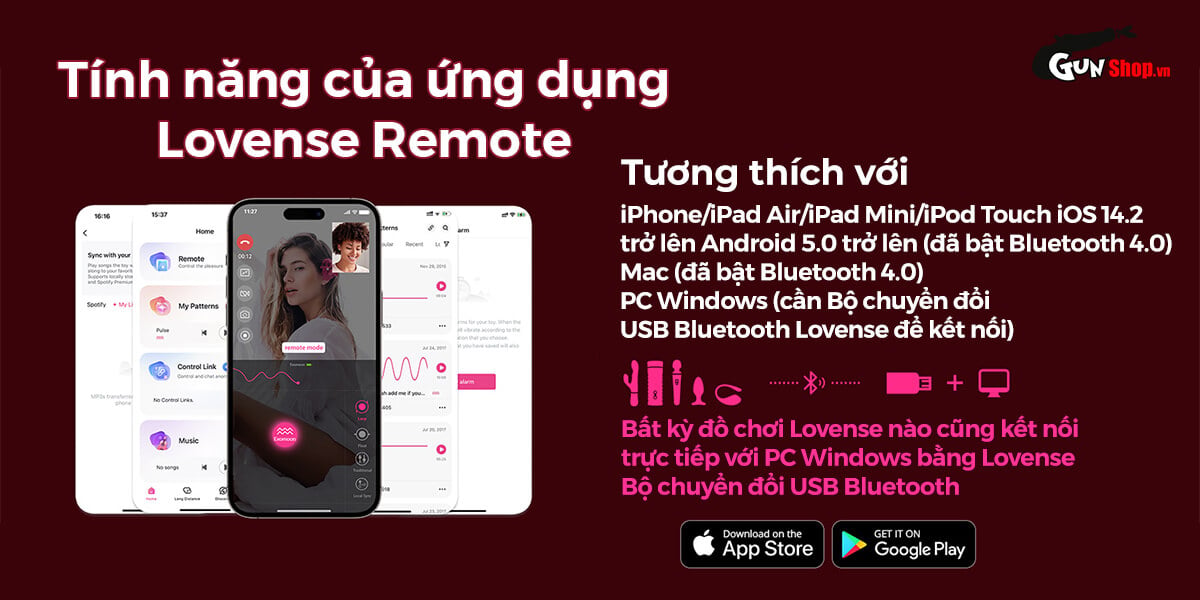 Trứng rung Lovense Exomoon mini nhỏ gọn điều khiển app